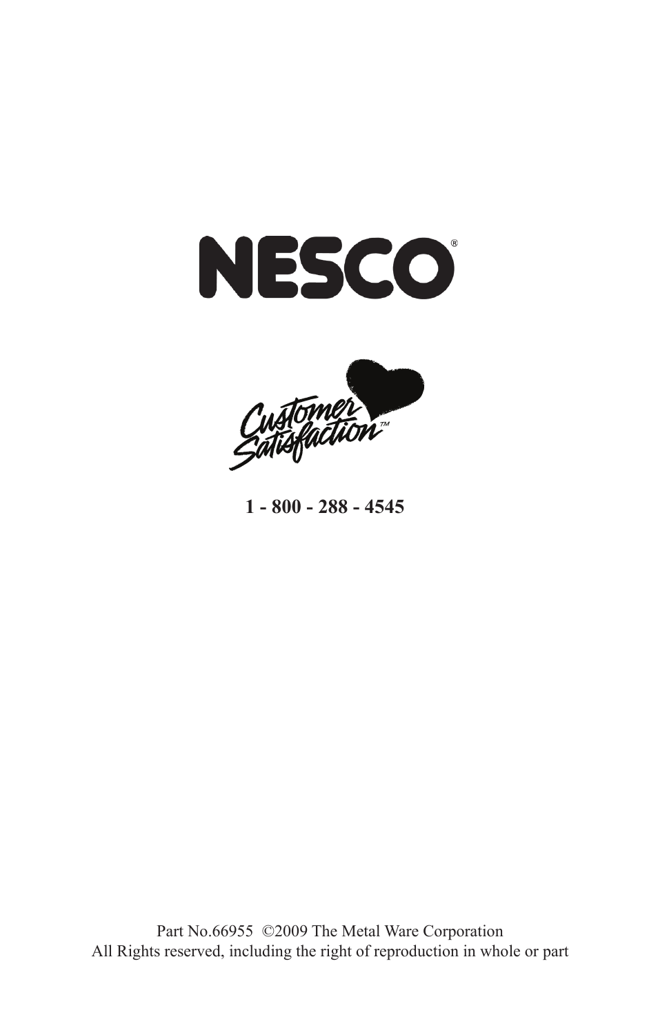 Nesco WK-64 User Manual | Page 20 / 20