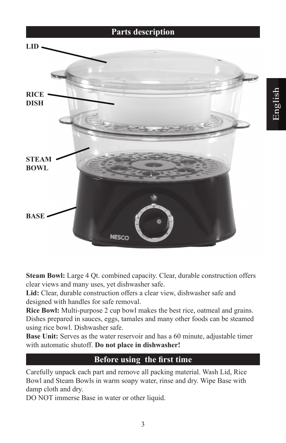 Nesco ST-24 User Manual | Page 4 / 28