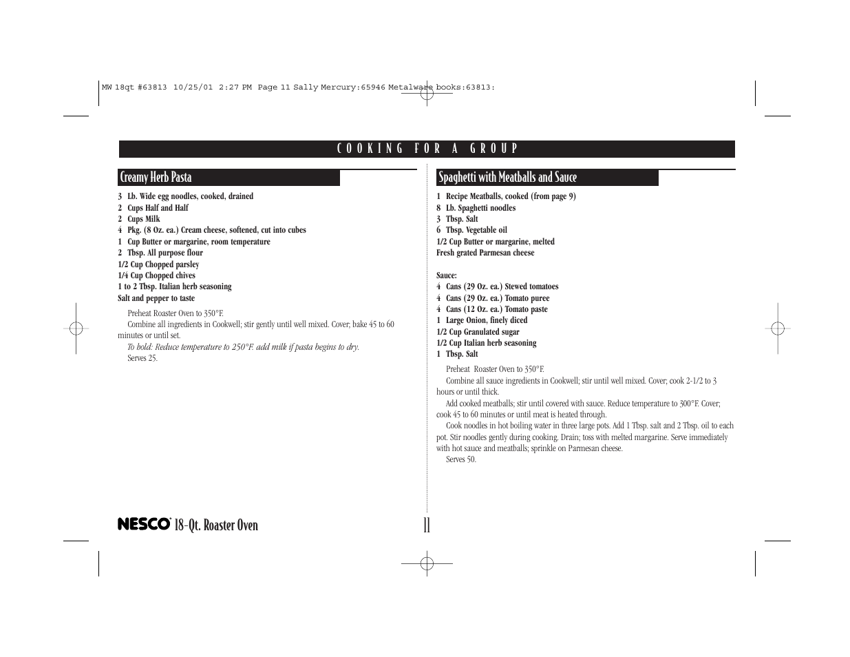 Qt. roaster oven | Nesco Roaster Oven User Manual | Page 12 / 20