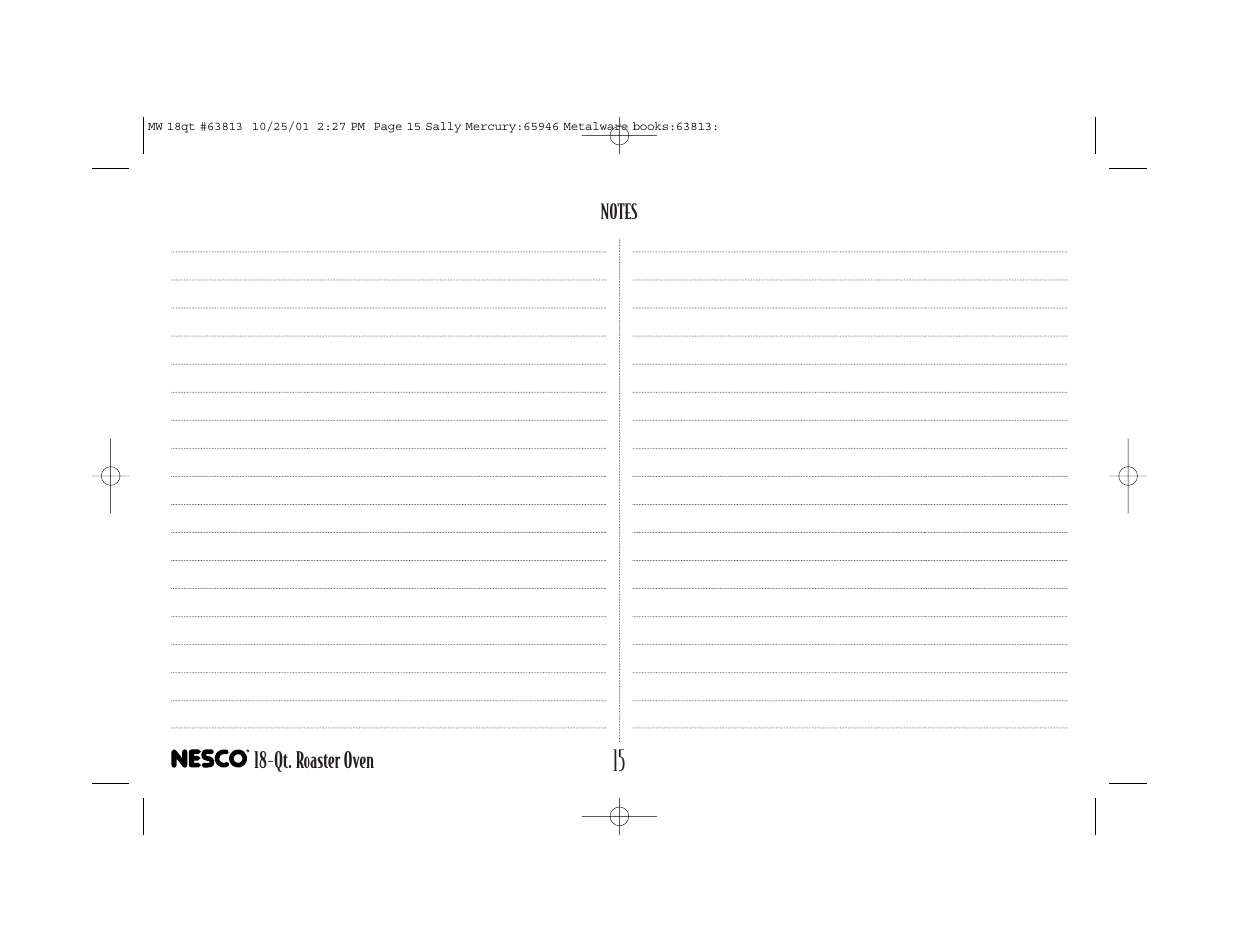 Nesco Roaster Oven User Manual | Page 16 / 20