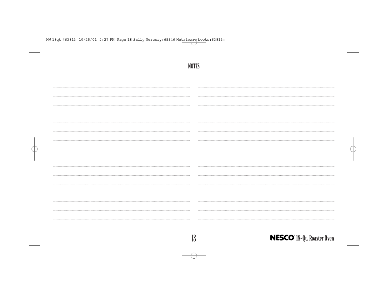 Nesco Roaster Oven User Manual | Page 19 / 20
