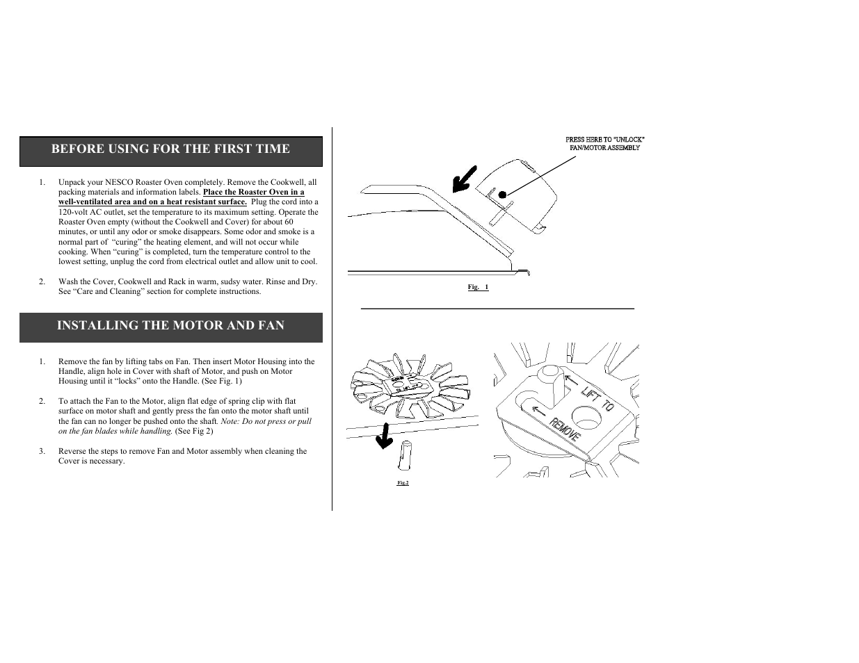 Nesco Convection Roaster Oven User Manual | Page 6 / 32