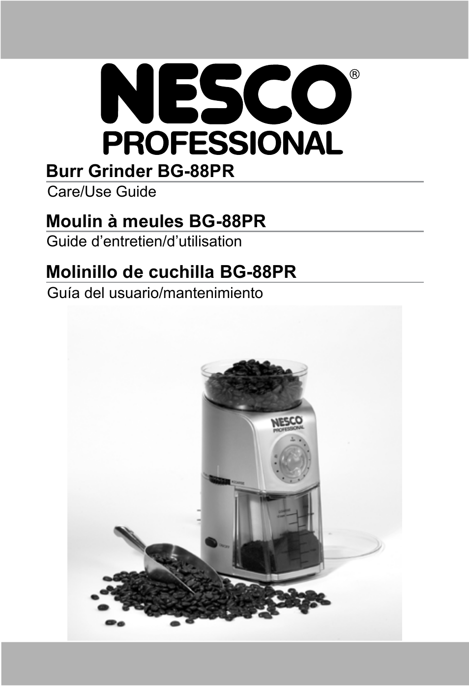 Nesco BG-88PR User Manual | 18 pages