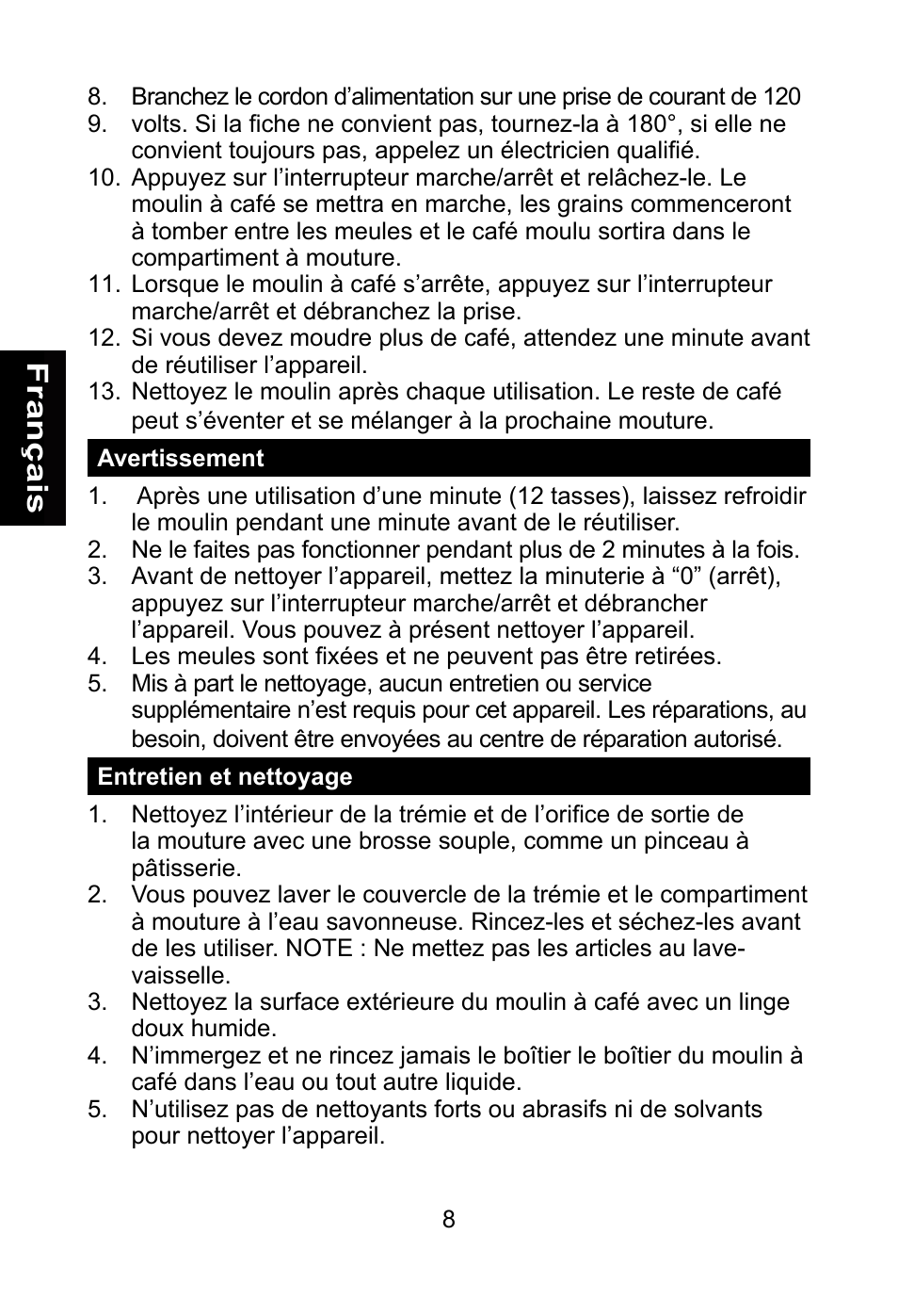 Nesco BG-88PR User Manual | Page 10 / 18