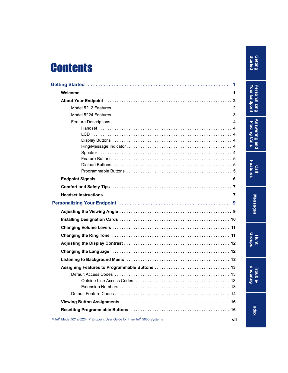 Mitel 5212 User Manual | Page 15 / 80