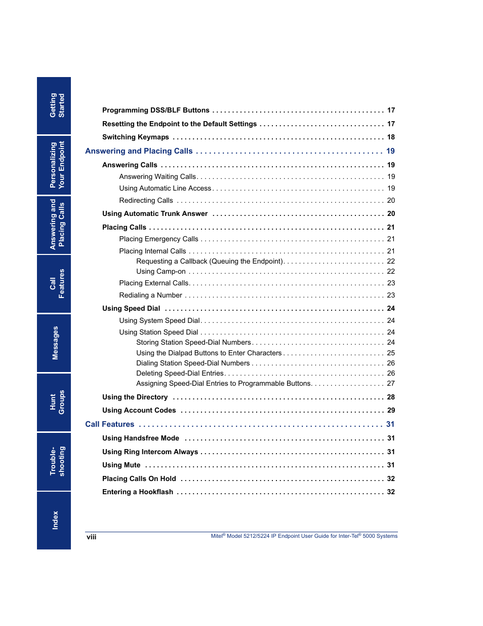 Mitel 5212 User Manual | Page 16 / 80