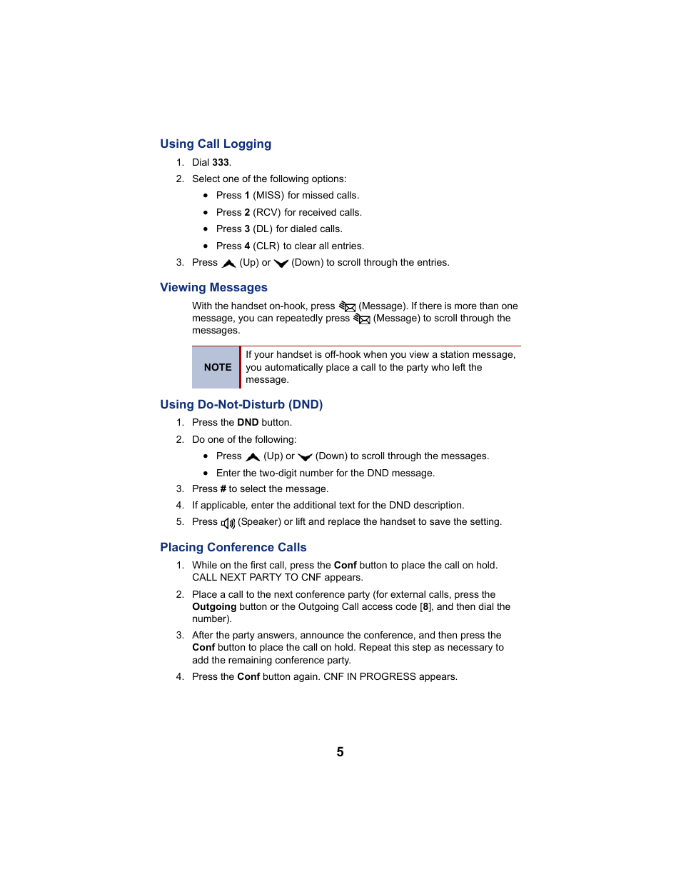 Mitel 5212 User Manual | Page 7 / 80