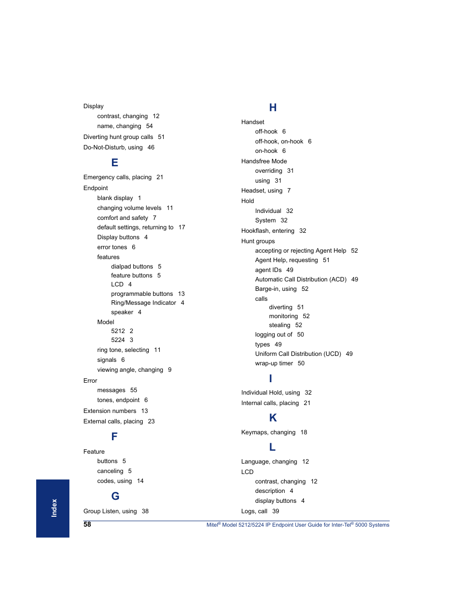 Mitel 5212 User Manual | Page 76 / 80