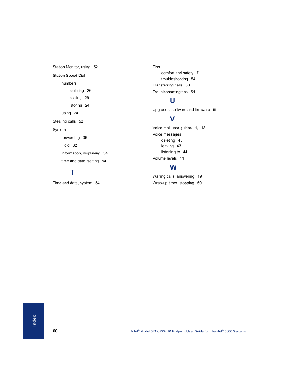 Mitel 5212 User Manual | Page 78 / 80