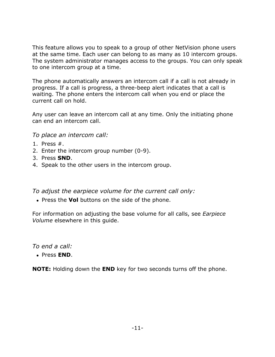 Mitel NETVISION PHONE User Manual | Page 17 / 30