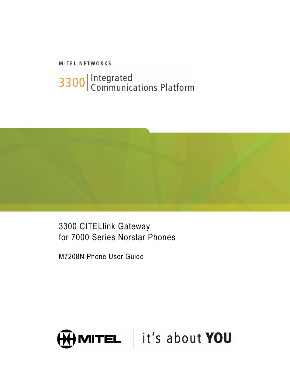 Mitel M7208N User Manual | 25 pages