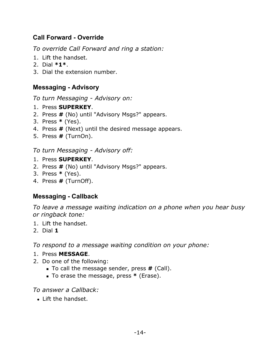 Mitel M7208N User Manual | Page 18 / 25