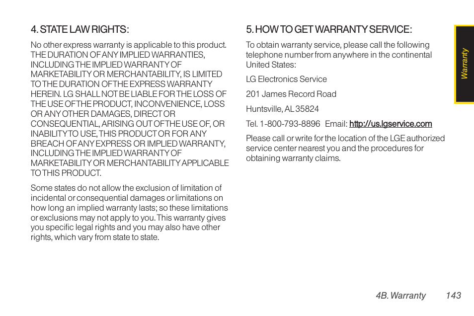 LG RUMOR LG260 User Manual | Page 155 / 160