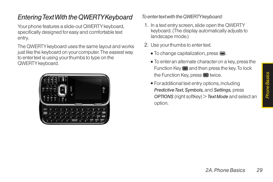 Entering text with the qwerty keyboard | LG RUMOR LG260 User Manual | Page 41 / 160