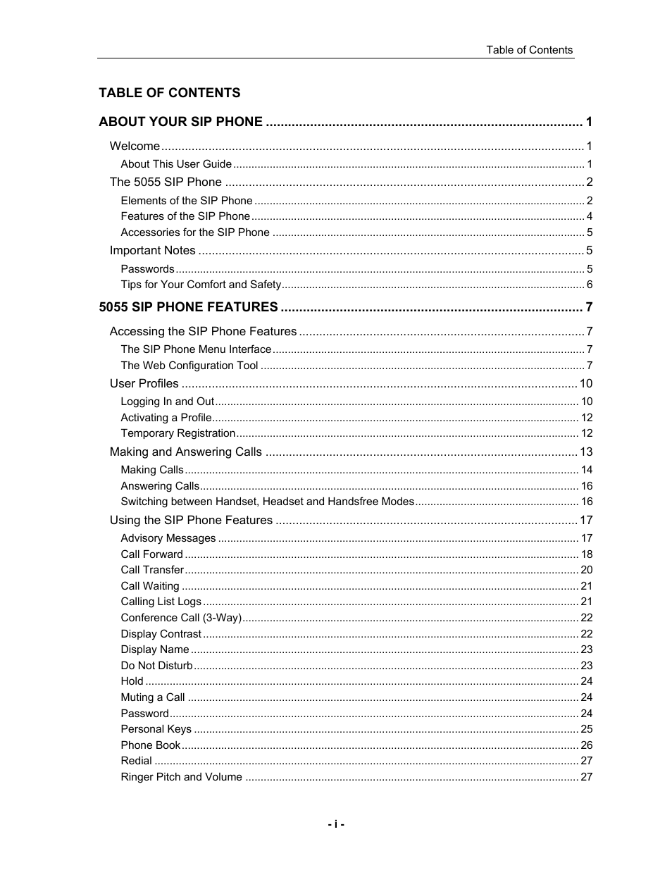 Mitel 5055 User Manual | Page 3 / 97
