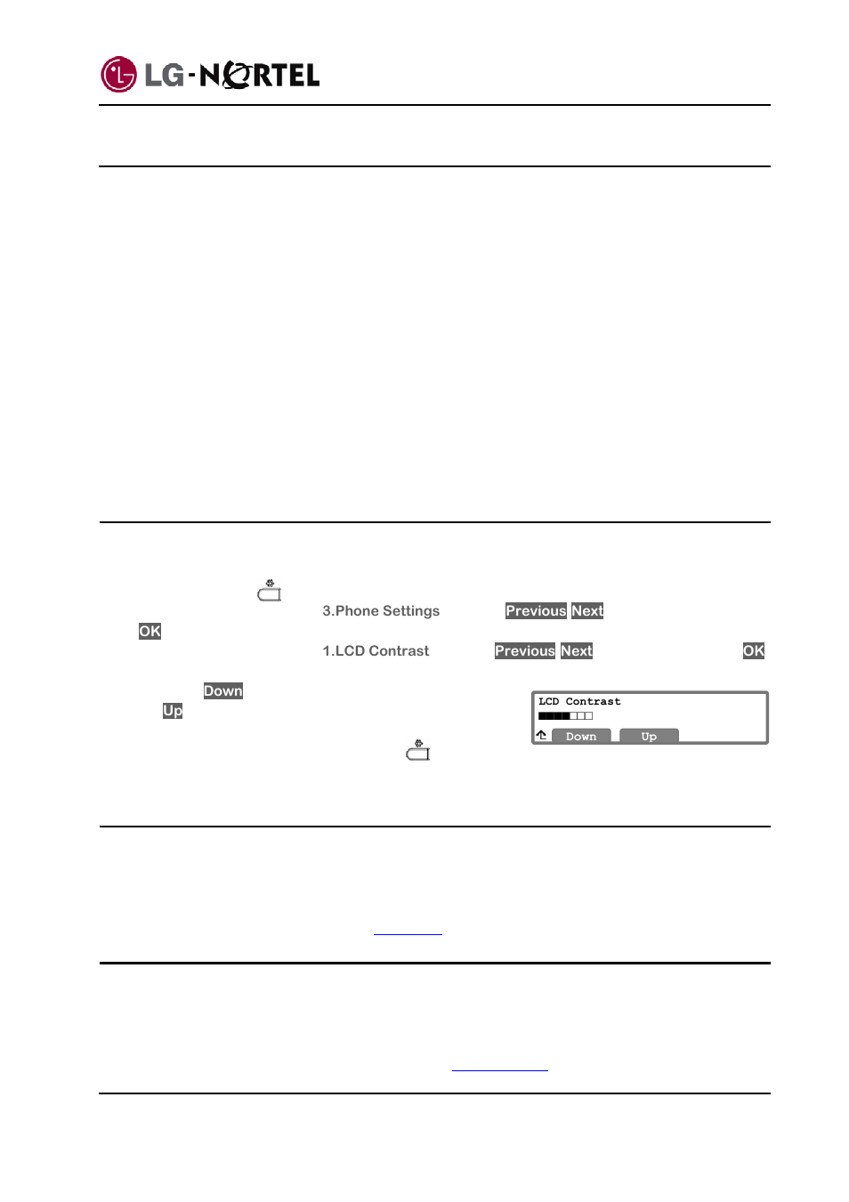 Setting your preferences, Lcd contrast, Ring setting | Setting the ring type, Ip8820 nortel ip phone user guide | Mitel IP8820 User Manual | Page 18 / 27