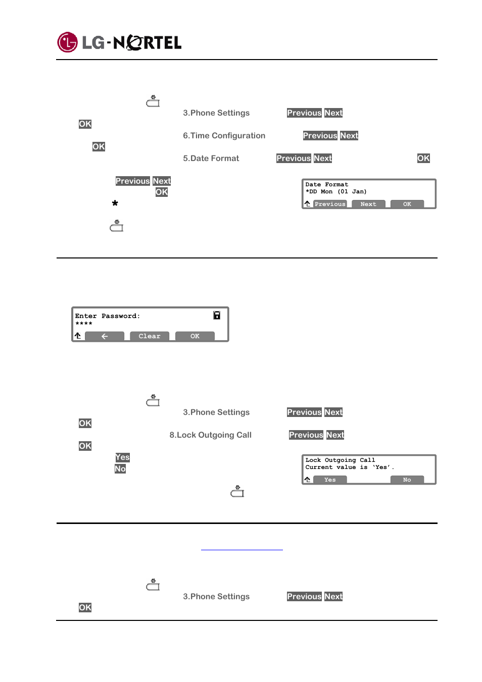 Lock outgoing call, Enabling speed number dialing, Ip8820 nortel ip phone user guide | Mitel IP8820 User Manual | Page 24 / 27