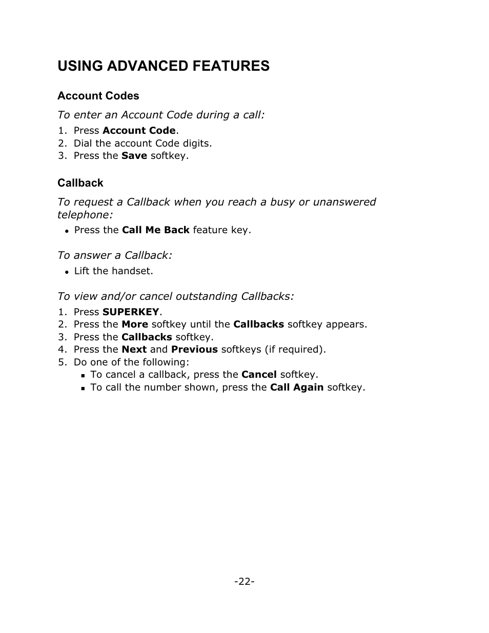 Using advanced features | Mitel 4150 User Manual | Page 27 / 41
