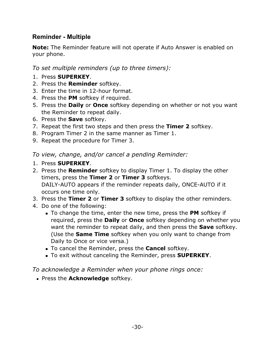 Reminder - multiple | Mitel 4150 User Manual | Page 35 / 41