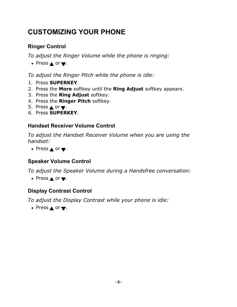 Customizing your phone | Mitel 4150 User Manual | Page 9 / 41