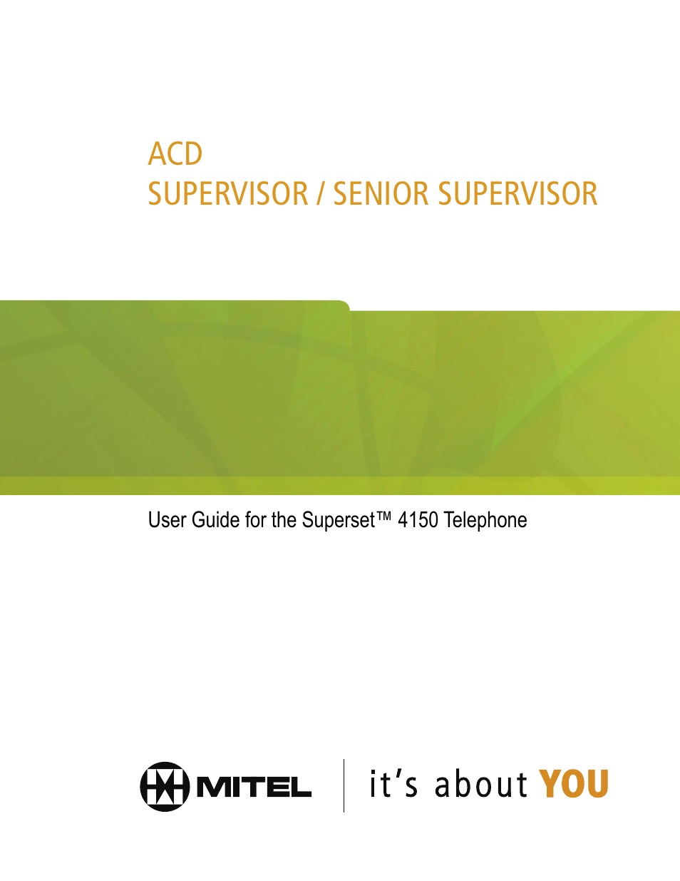 Mitel Superset 4150 User Manual | 42 pages