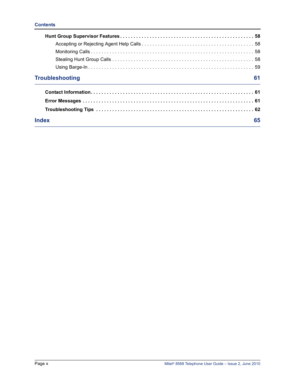 Mitel 8568 User Manual | Page 14 / 86