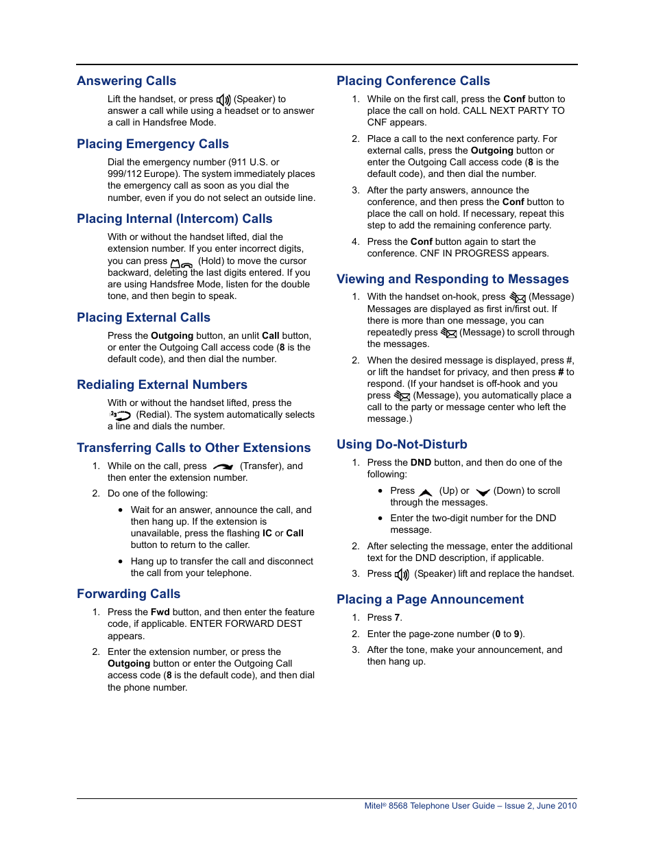 Mitel 8568 User Manual | Page 4 / 86