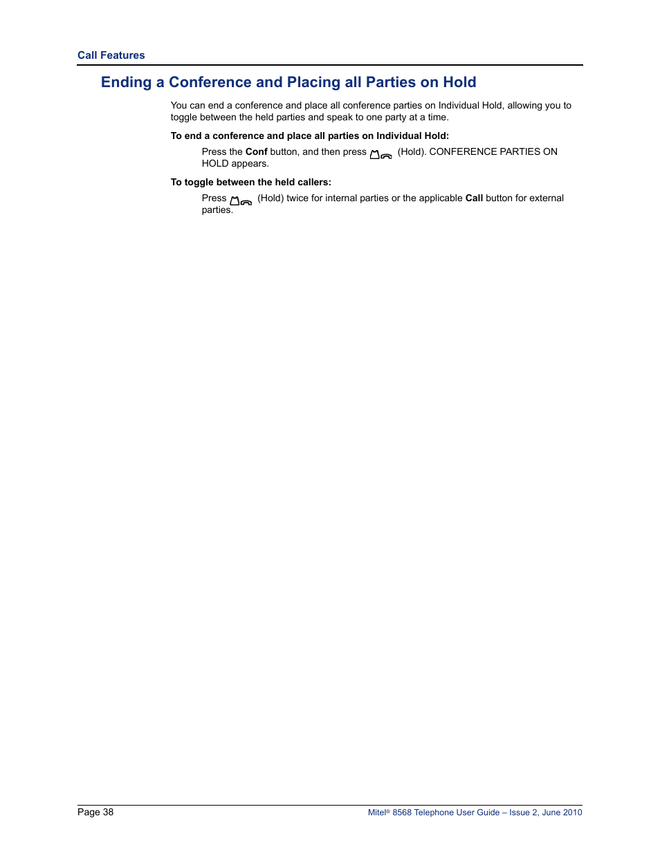 Mitel 8568 User Manual | Page 52 / 86
