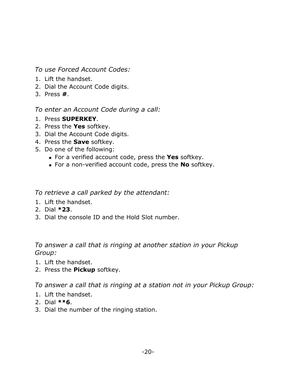 Using advanced features | Mitel 5020 User Manual | Page 24 / 32