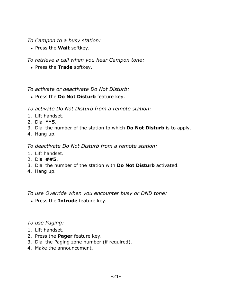Mitel 5020 User Manual | Page 25 / 32
