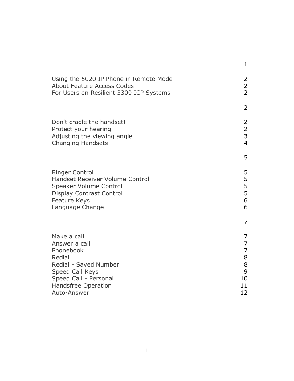Mitel 5020 User Manual | Page 3 / 32