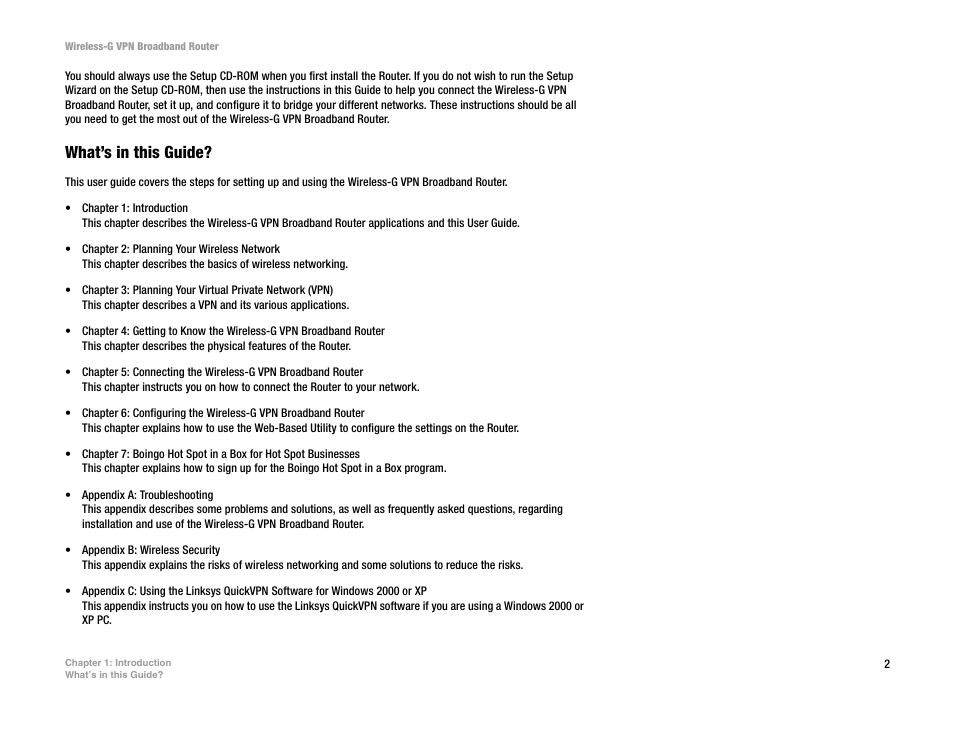 What’s in this guide | Mitel WRV54G User Manual | Page 12 / 145