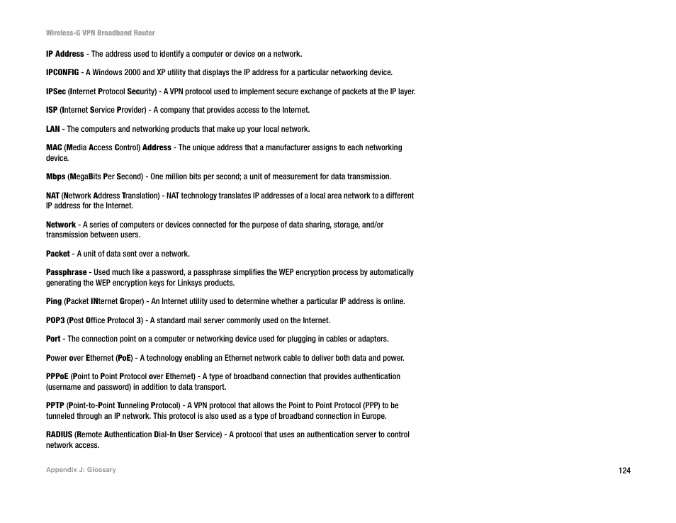 Mitel WRV54G User Manual | Page 134 / 145