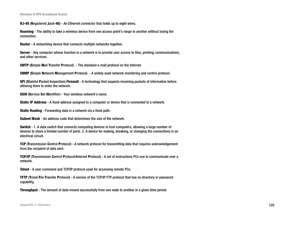 Mitel WRV54G User Manual | Page 135 / 145