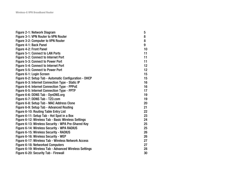 List of figures | Mitel WRV54G User Manual | Page 6 / 145