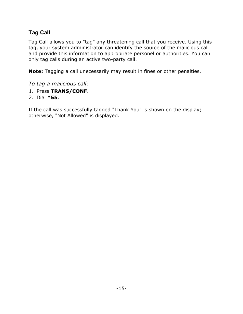 Mitel T7100 User Manual | Page 19 / 20