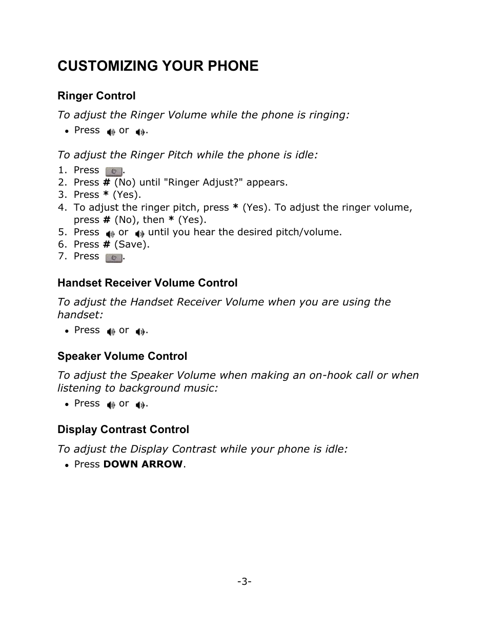 Customizing your phone | Mitel T7100 User Manual | Page 7 / 20