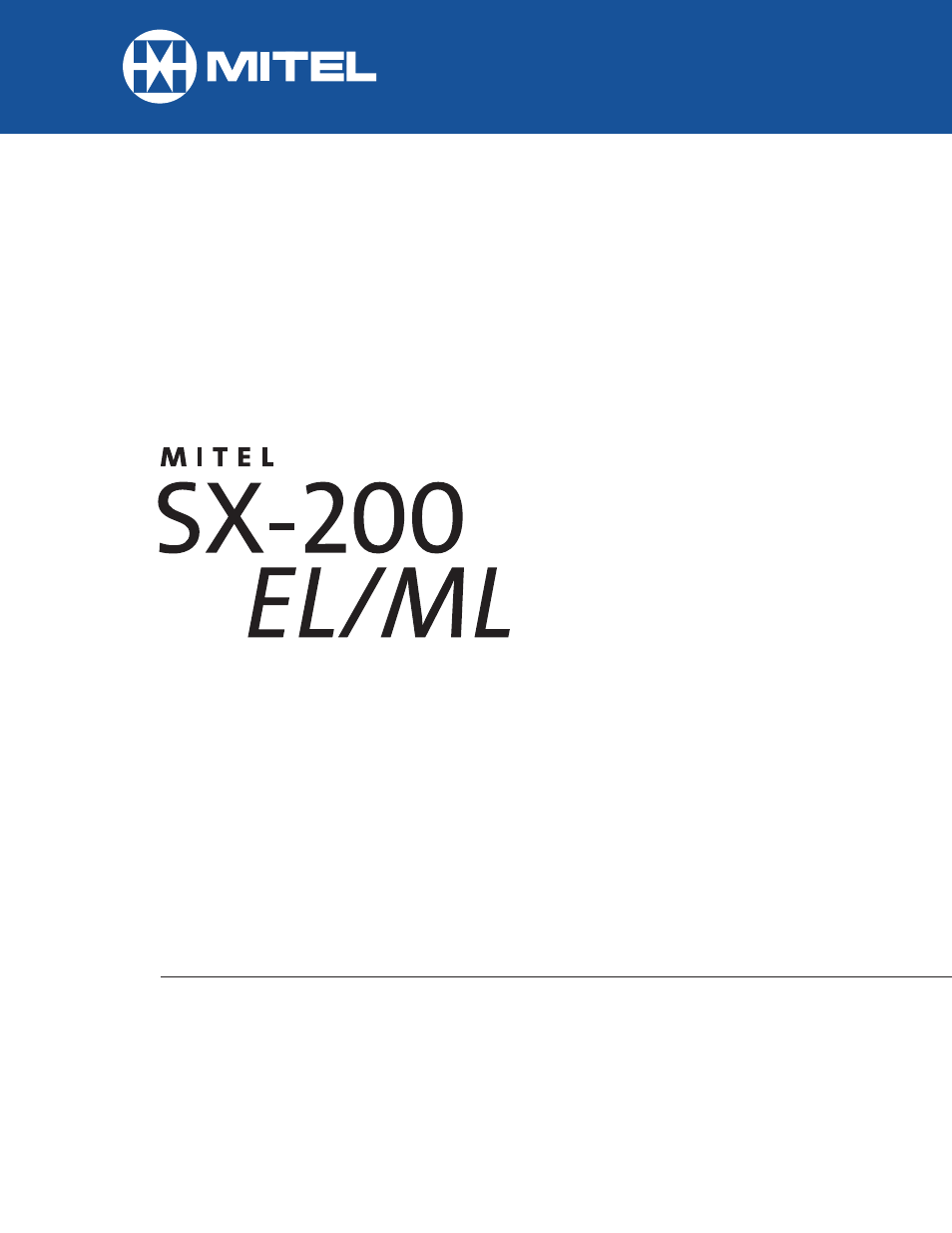 Mitel SX-200EL User Manual | 10 pages