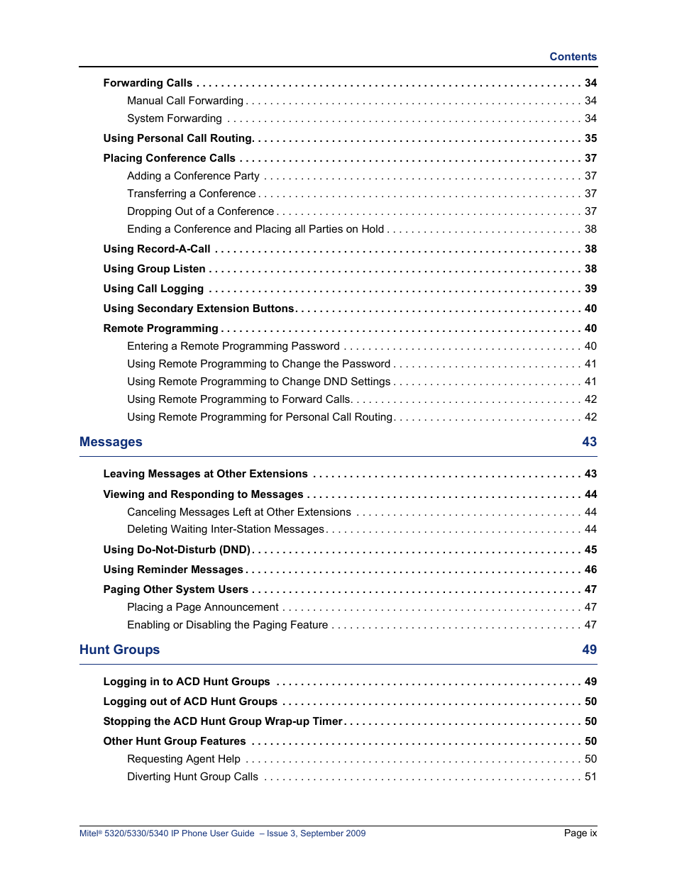 Mitel 5320 User Manual | Page 13 / 84