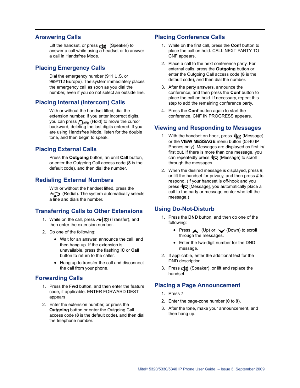 Mitel 5320 User Manual | Page 4 / 84