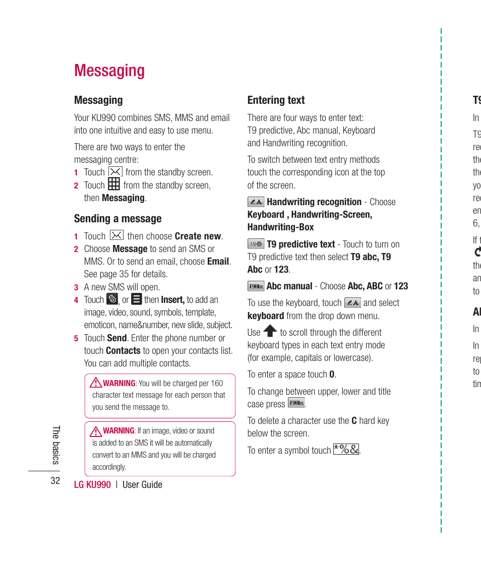 Messaging | Mitel KU990 User Manual | Page 32 / 104