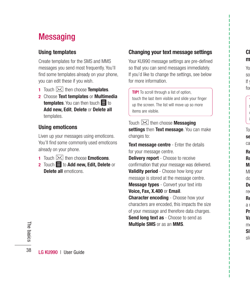 Messaging | Mitel KU990 User Manual | Page 38 / 104