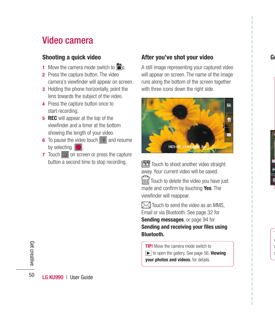 Video camera | Mitel KU990 User Manual | Page 50 / 104