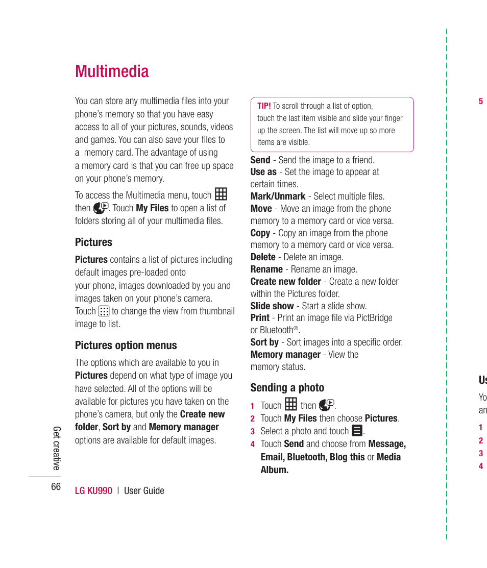 Multimedia | Mitel KU990 User Manual | Page 66 / 104