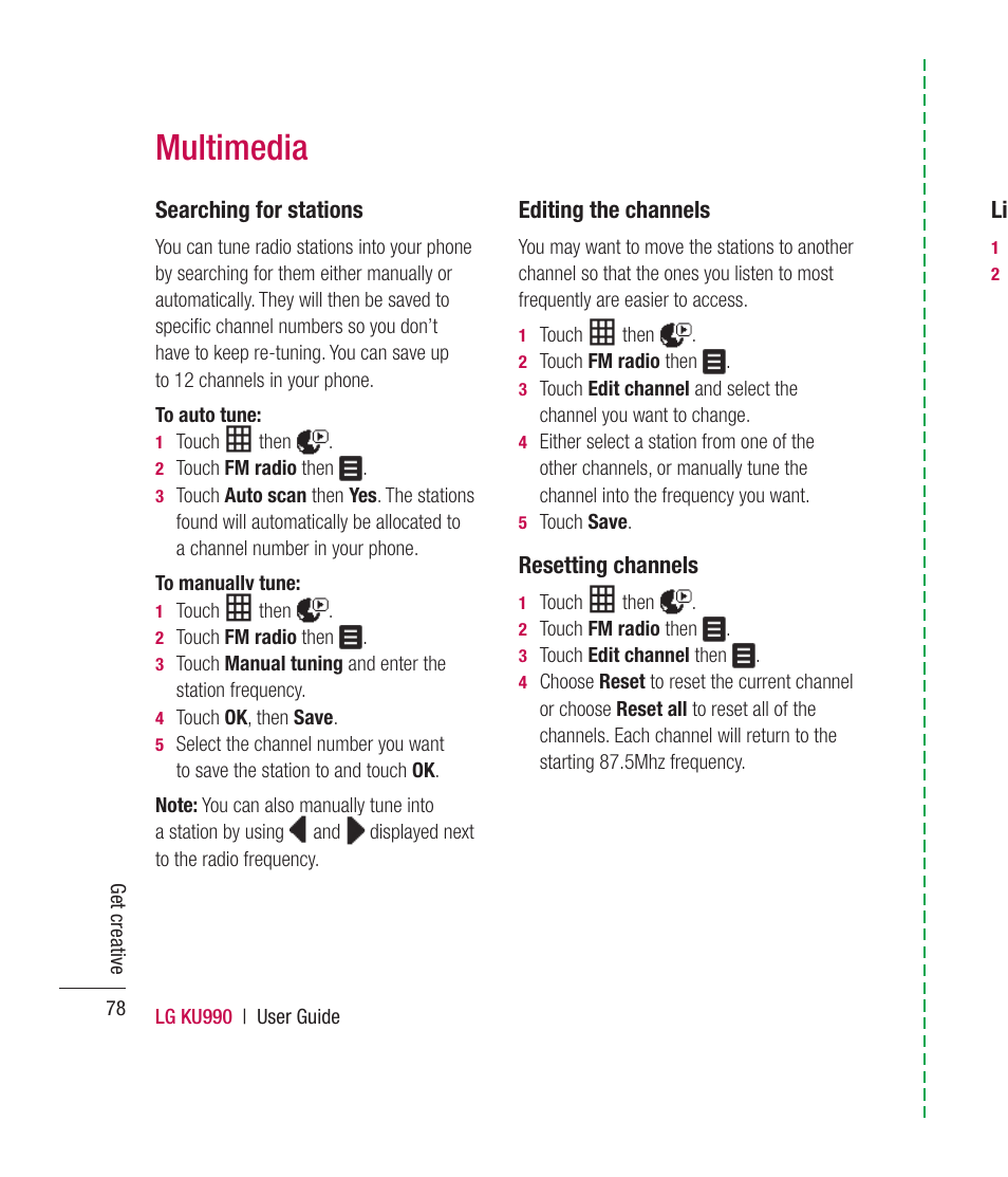 Multimedia | Mitel KU990 User Manual | Page 78 / 104