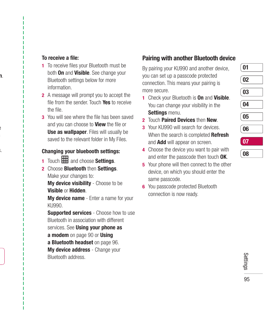 Mitel KU990 User Manual | Page 95 / 104