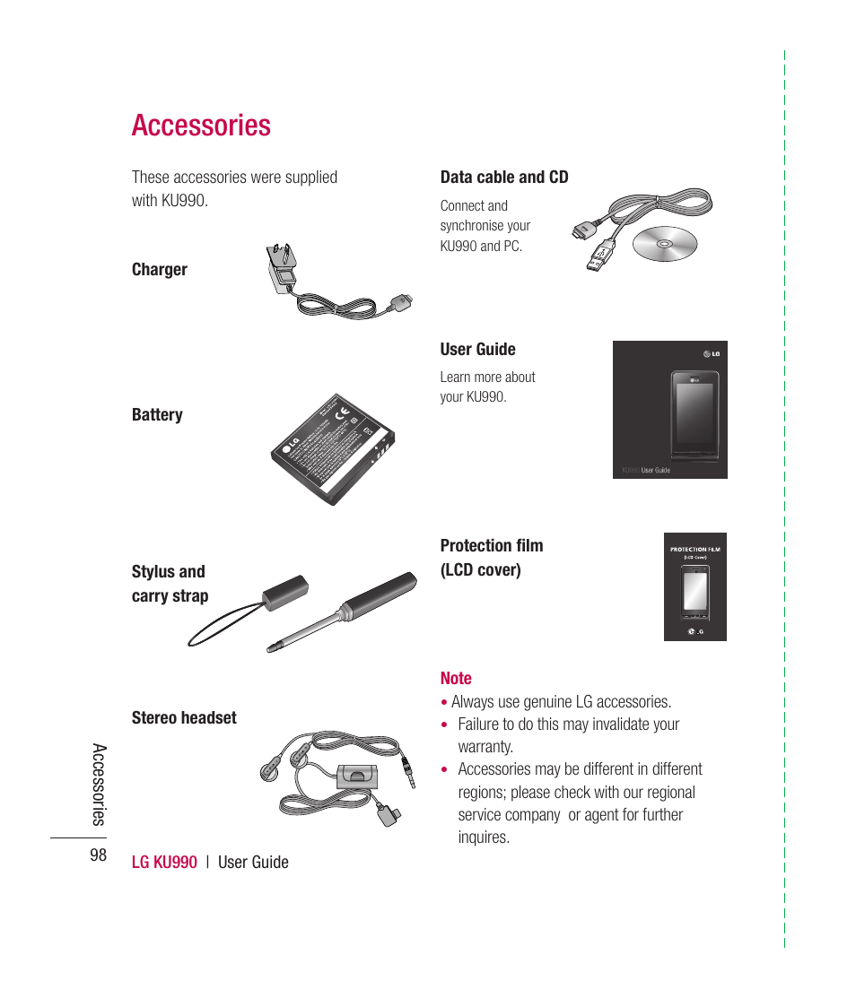 Accessories | Mitel KU990 User Manual | Page 98 / 104