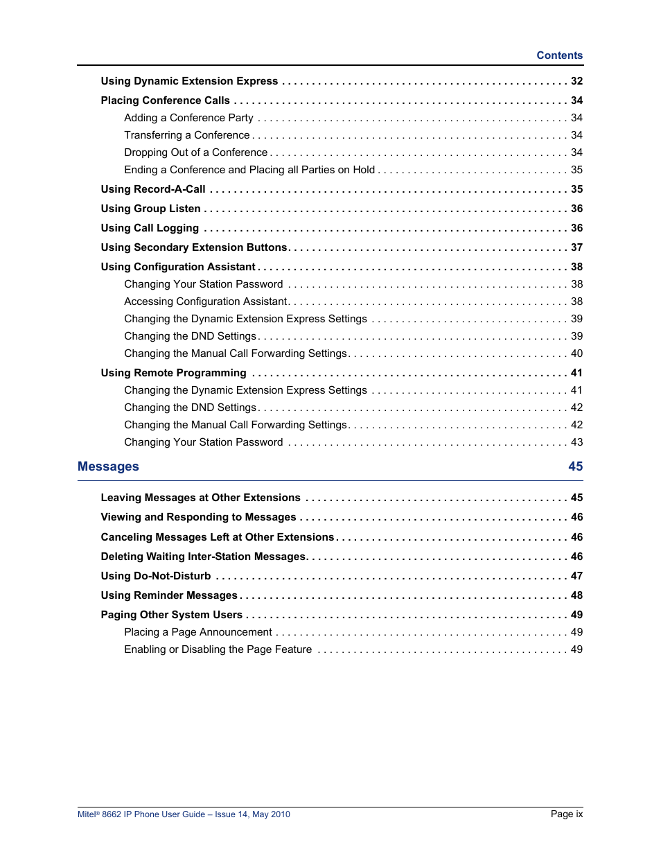 Mitel 8662 User Manual | Page 13 / 78