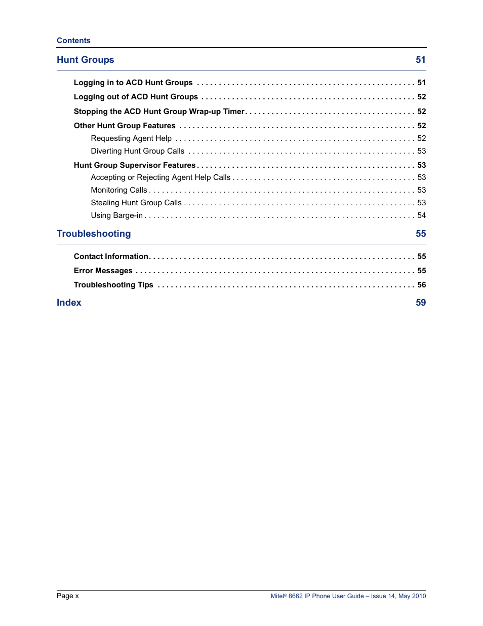 Mitel 8662 User Manual | Page 14 / 78