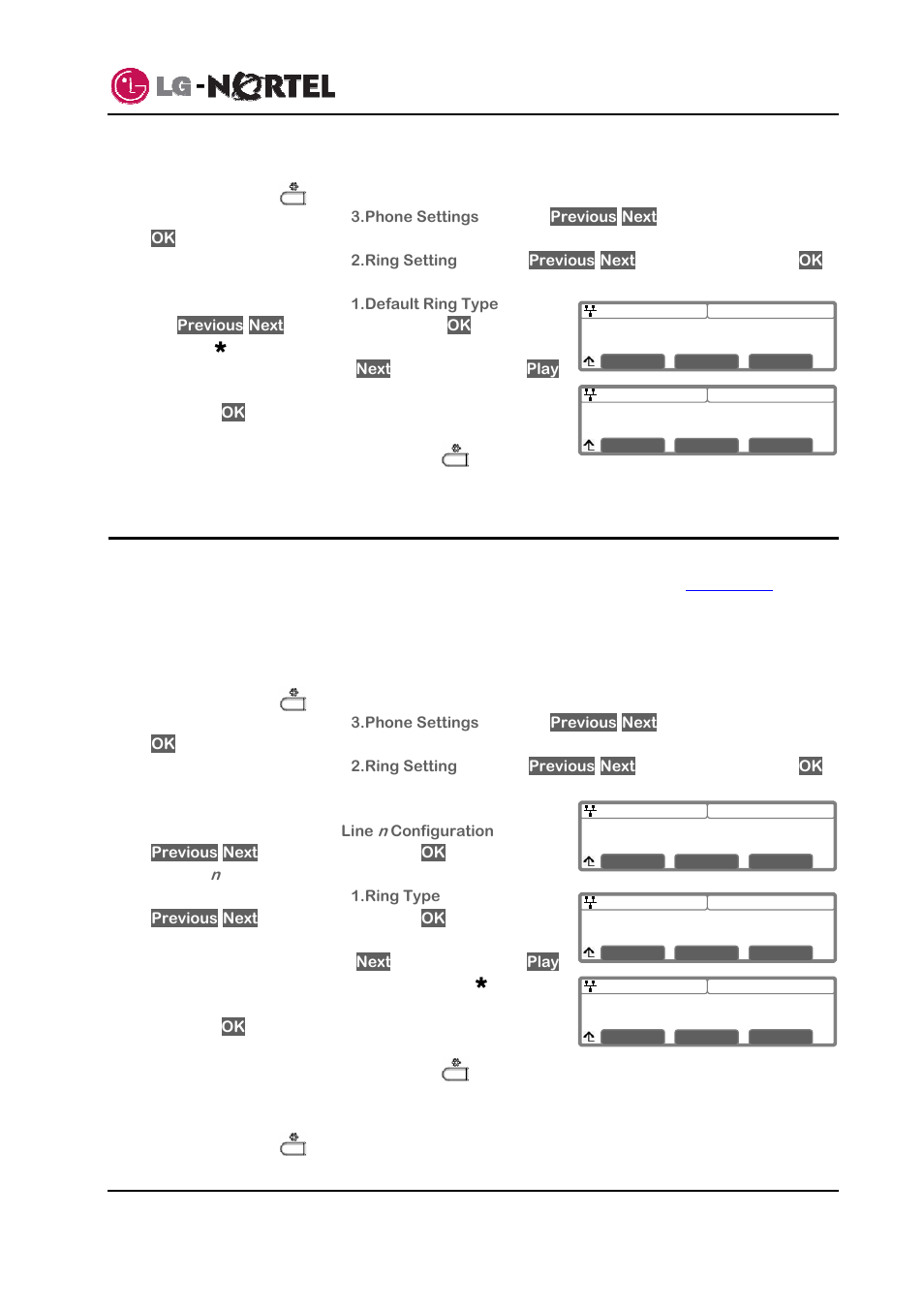 Setting line ring type and delay, Ip8830 broadworks ip phone user guide | Mitel IP8830 User Manual | Page 19 / 32